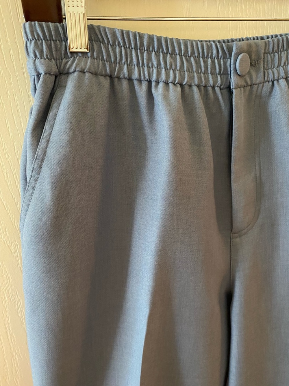 ZARA Set: Single Button Blazer & Tapered Trousers in Pale Blue - M/L - Picture 13 of 16